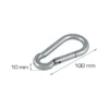 Karabinkrok 10 x 100 mm - 2 stk.