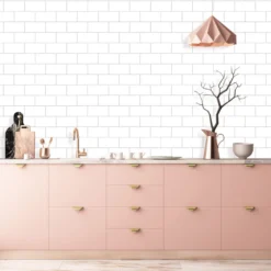 Kitchenline Kjøkkenplate White Brick 610 x 610 mm