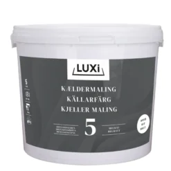 Kjellermaling glans 2 hvit 5 liter - Luxi