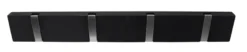 Knaggrekke Flex svart eik 4 kroker 40 cm