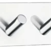Kroklist m/4 kroker selvklebende - krom