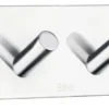 Kroklist m/4 kroker selvklebende - krom