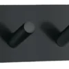 Kroklist m/4 kroker selvklebende - matt svart