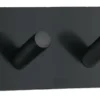 Kroklist m/4 kroker selvklebende - matt svart