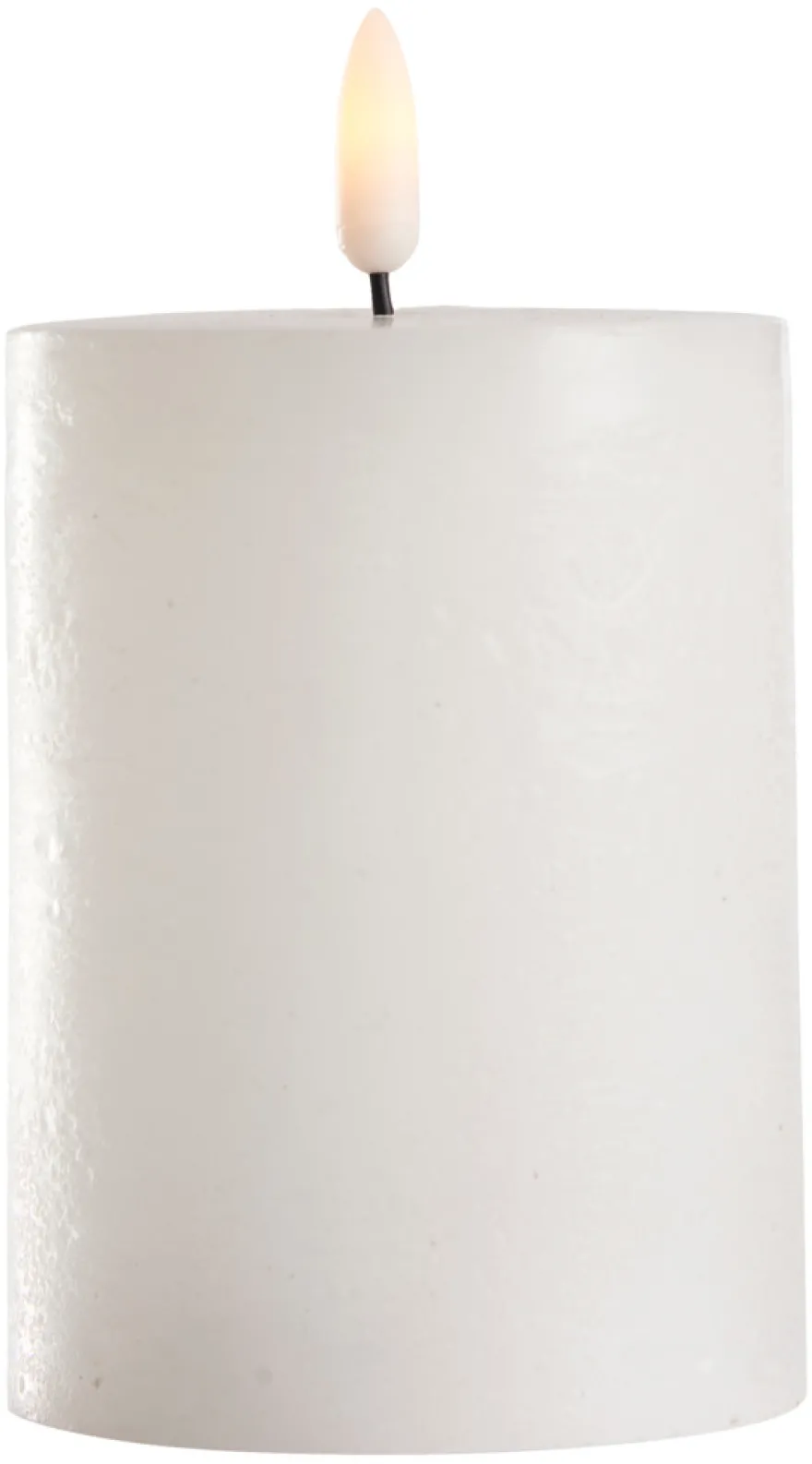Kubbelys med 3D LED-flamme H10 cm