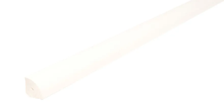 Kvartstafflist plast hvit – 19 x 19 x 3000 mm
