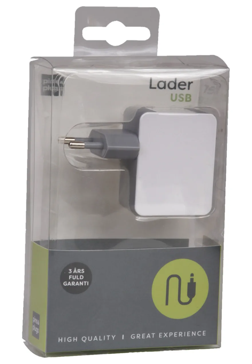 Lader med 2 USB porter