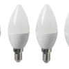 LED-pære 4-pk mignon E14 4,9 W