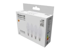 LED-pære 4-pk mignon E14 4,9 W