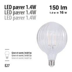 LED-pære Stripes 1,4 W E27