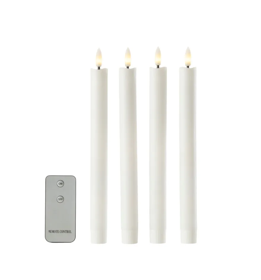 LED-stearinlys kronelys 4 stk.