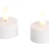 LED-telys m/3D flamme 4 stk.