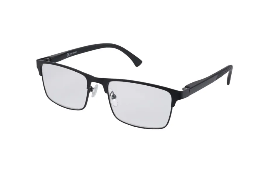 Lesebriller matt svart 2-pk. +1,5