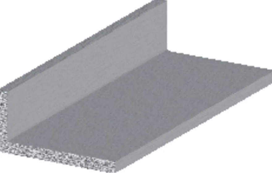 Listprofil aluminium - 10 x 15 mm x 1 meter