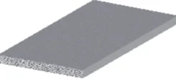 Listprofil flat aluminium - 2 x 25 mm x 1 meter