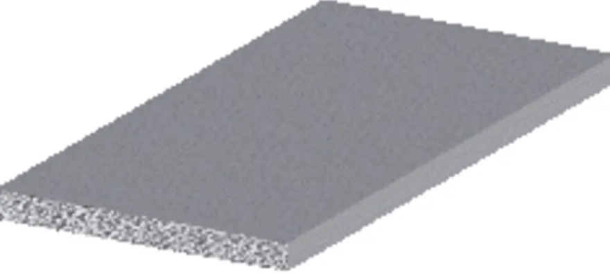 Listprofil flat aluminium - 2 x 25 mm x 1 meter