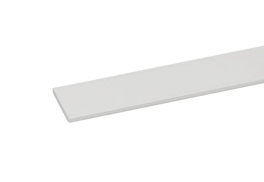 Listprofil flat hvit - 2 x 25 mm x 1 meter