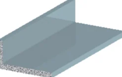 Listprofil sølv - 10 x 15 mm x 2 meter