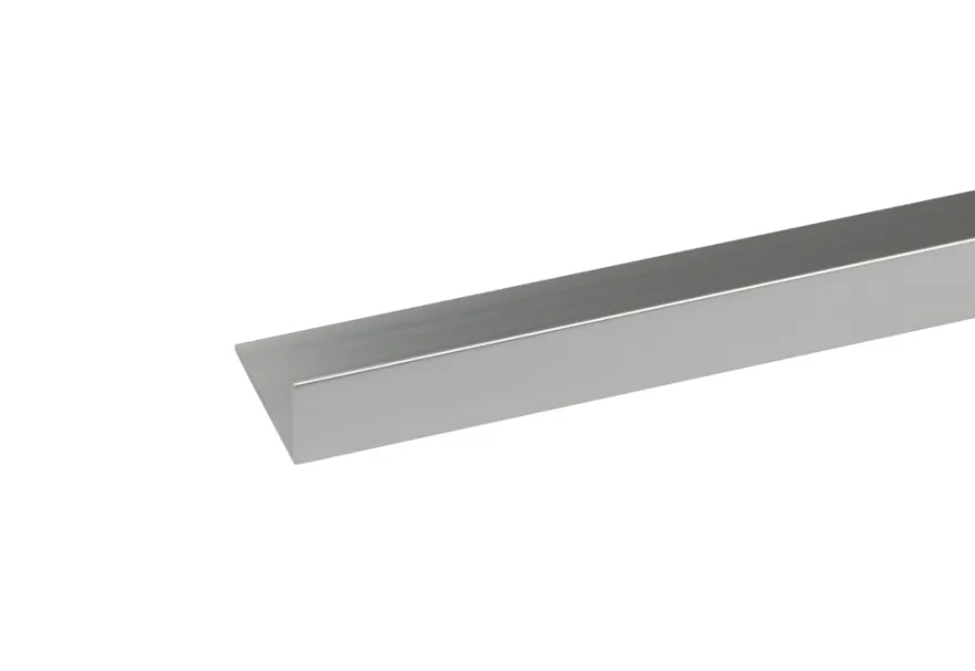 Listprofil sølv - 10 x 15 mm x 2 meter