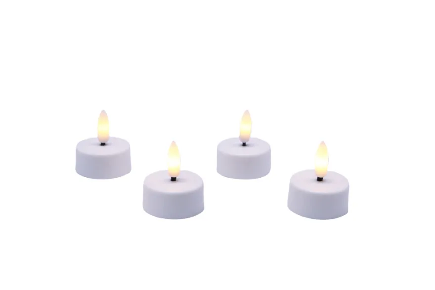 Luksus telys med LED 4 stk.
