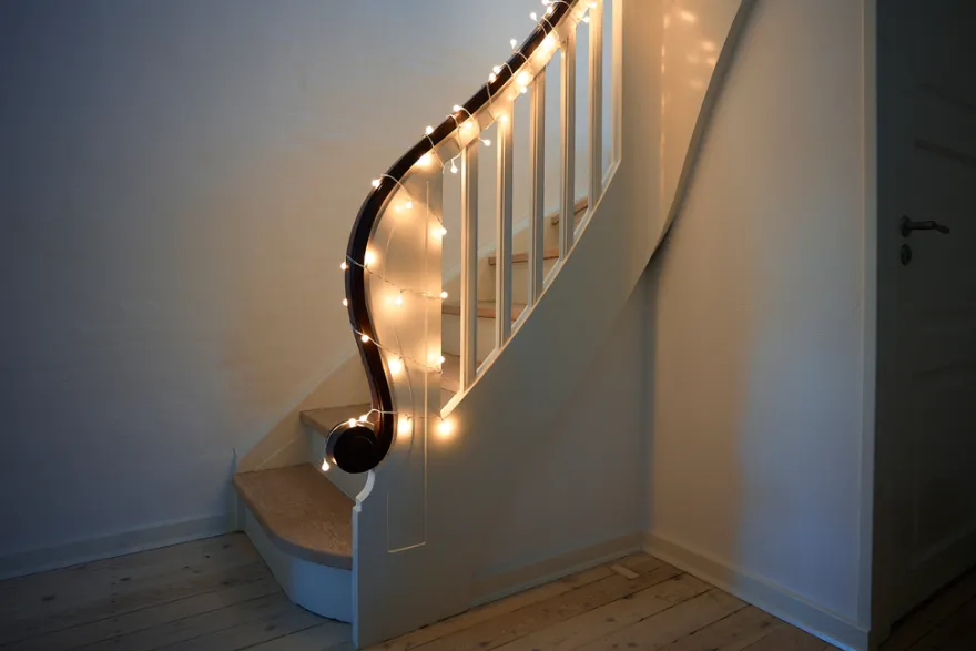 Lyskjede med 100 LED-snøballer 9,9 meter