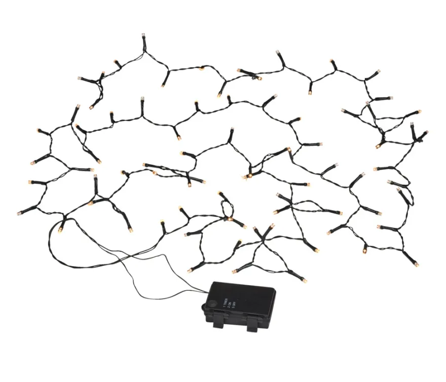 Lysslynge m/timer 80 LED-pærer 3,9 meter