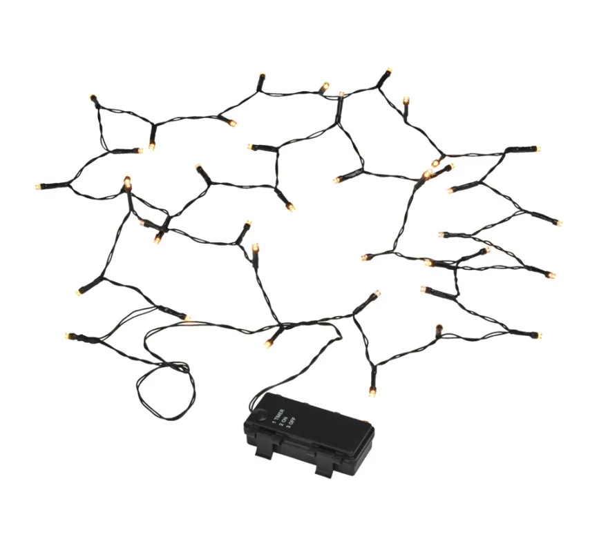Lysslynge m/timer 40 LED-pærer 1,9 meter