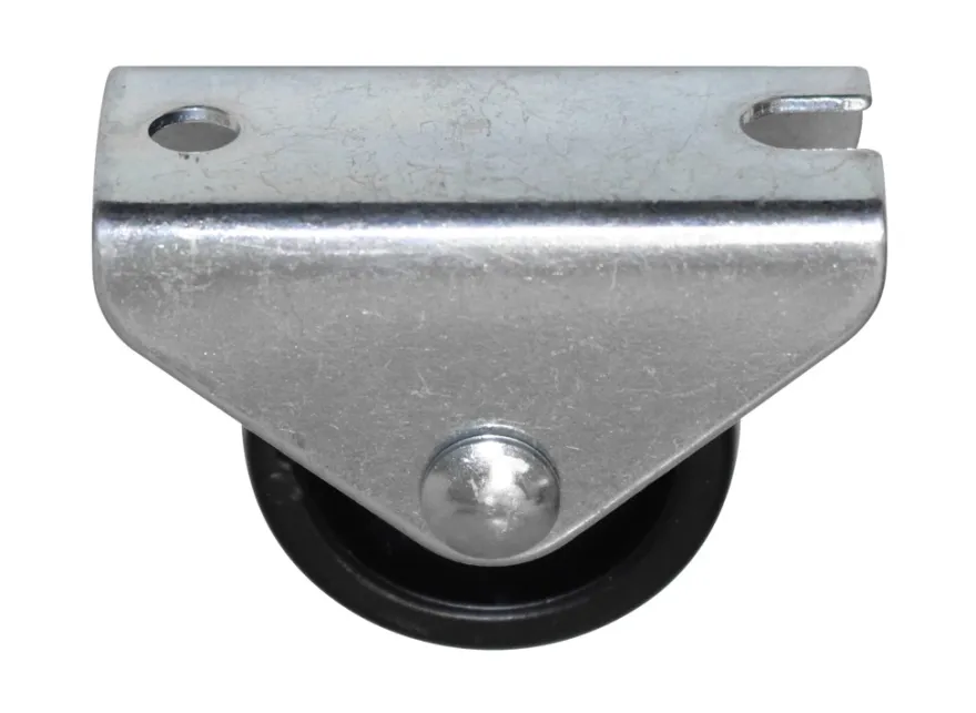 Møbelhjul bukk fast svart 30 mm