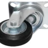 Møbelhjul dreibart med plate svart 80 mm