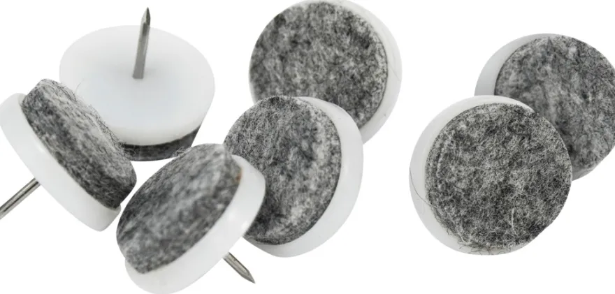 Møbelknotter med spiker Ø28 mm grå - 8 stk.
