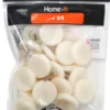 Møbelknotter Ø25 mm hvit plast 24 stk.