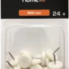 Møbelknotter Ø20 mm hvit plast 24 stk.