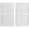 Møbelknotter selvklebende 30 x 30 mm hvit - 8 stk.