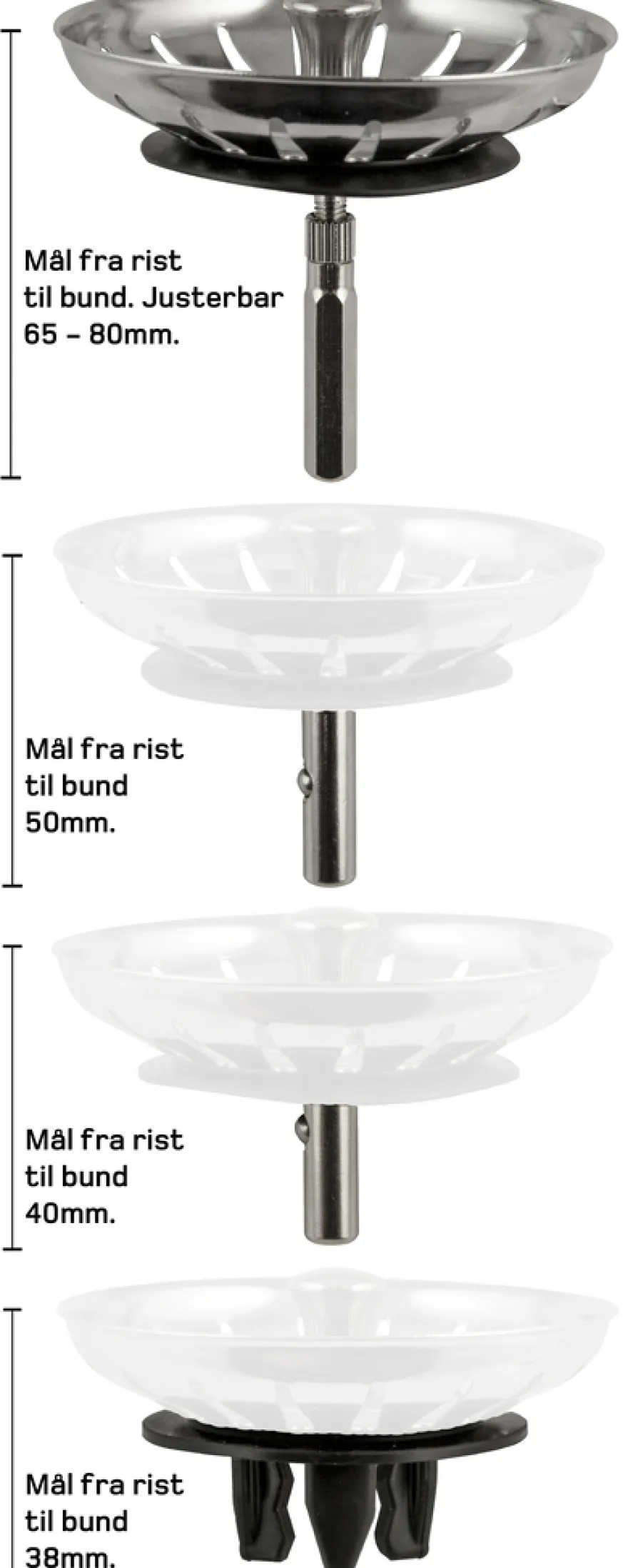 Multisil til kjøkkenvask Ø79 mm