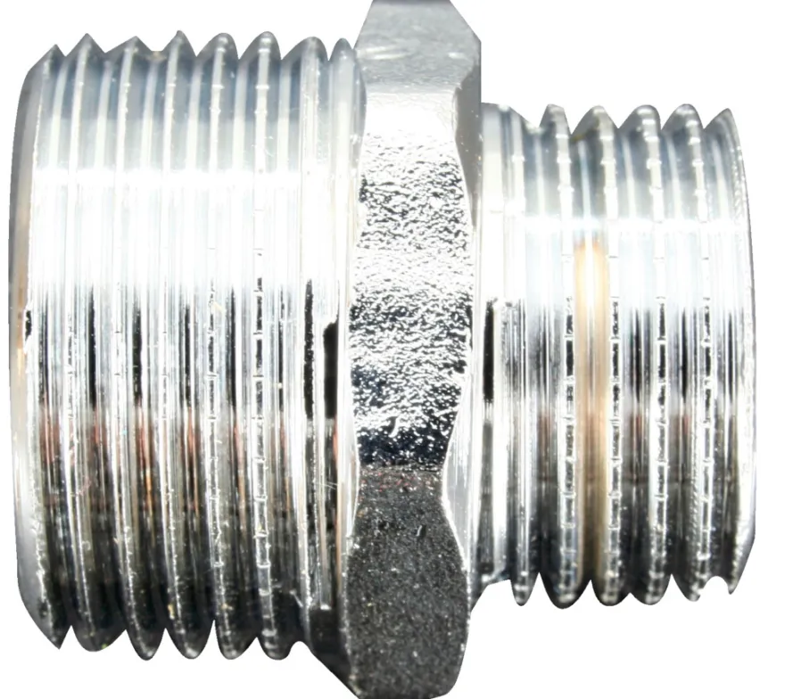 Nippel krom 3/4" x 1/2"