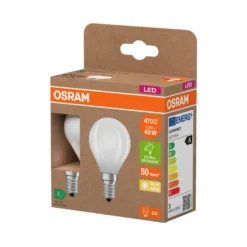 Osram LED matt kronepære E14 2,2 W 2-pk.