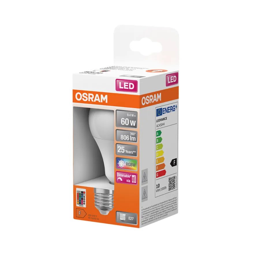 Osram LED standardpære med fargeskift 9 W