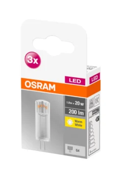 Osram LED 12V stiftpære G4 1,8 W - 3-pk