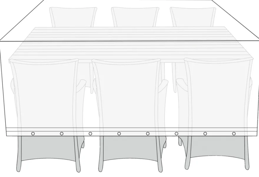 Overtrekk til hagemøbelsett L220 x B130 x H85 cm - Sunlife®