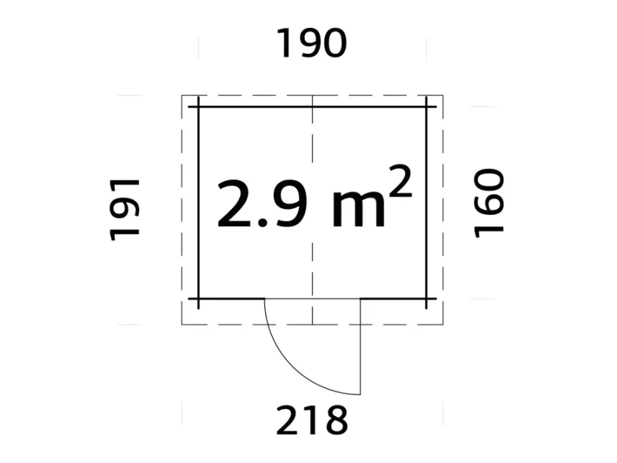 Palmako redskapsbod Peter 1 206 x 176 cm