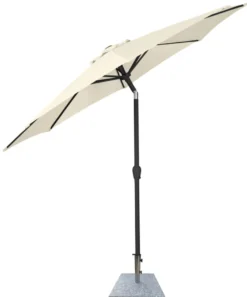Parasoll Arizona beige m/sveiv og tilt Ø300 - Sunlife®
