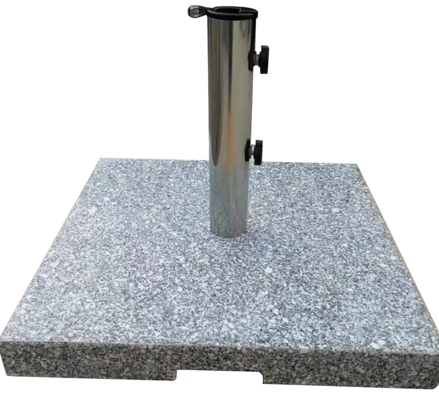 Parasollfot Freetown 50 x 50 x 6 cm grå granitt - Sunlife®