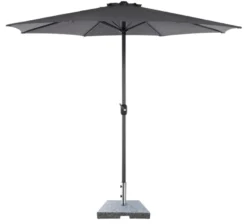 Parasollfot Freetown 50 x 50 x 6 cm grå granitt - Sunlife®