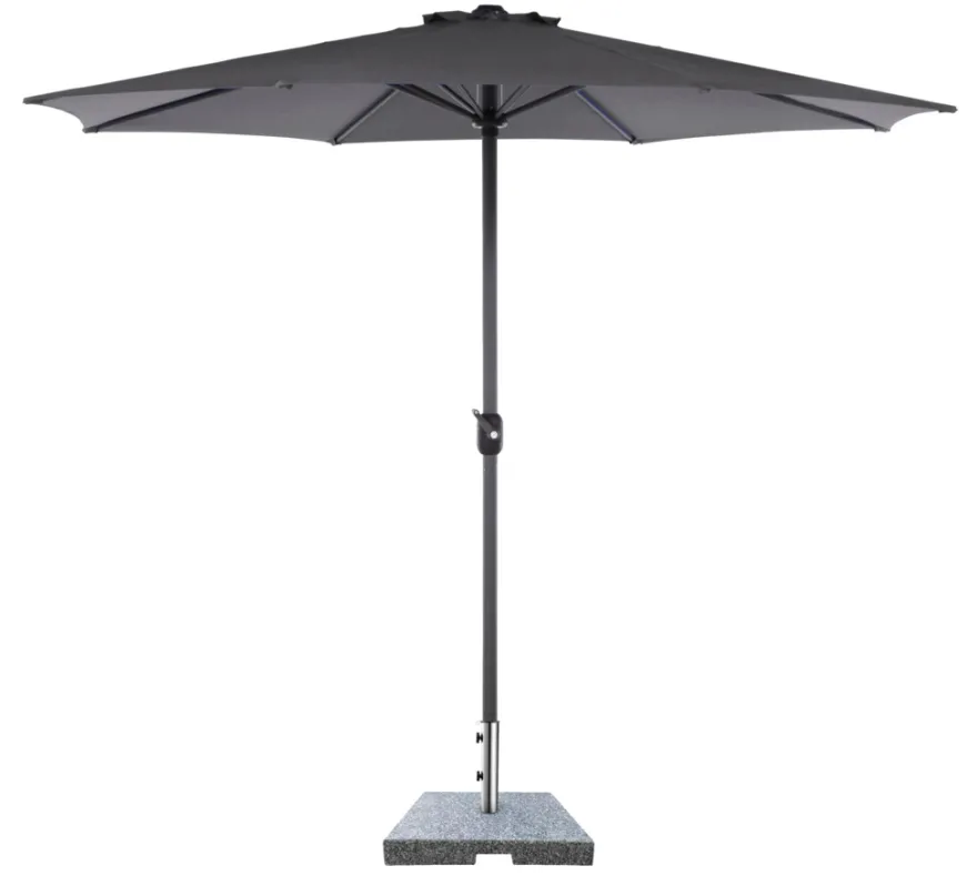 Parasollfot Freetown 50 x 50 x 6 cm grå granitt - Sunlife®