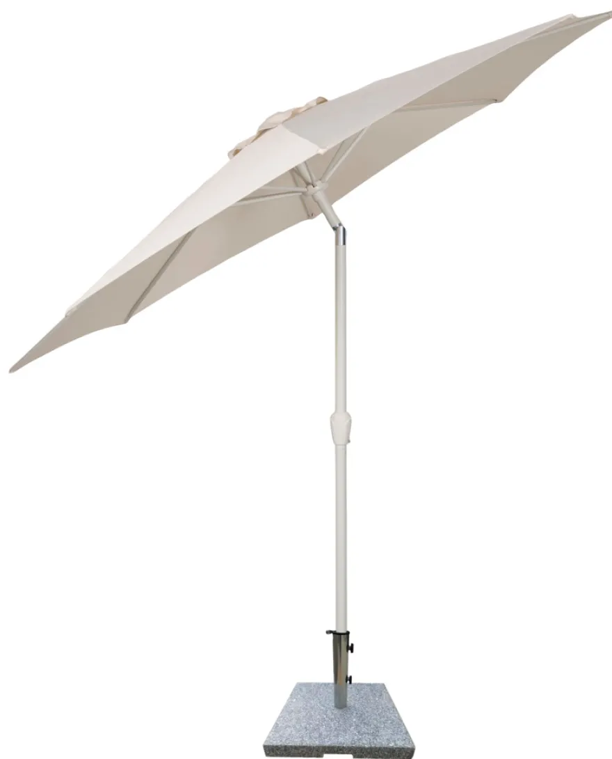 Parasoll Nevada grå m/sveiv & tilt Ø 300 cm - Sunlife®