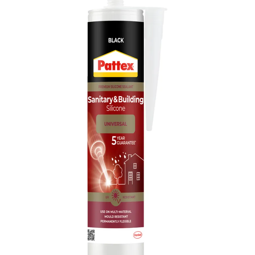 Pattex sanitær- og byggsilikon svart 280 ml