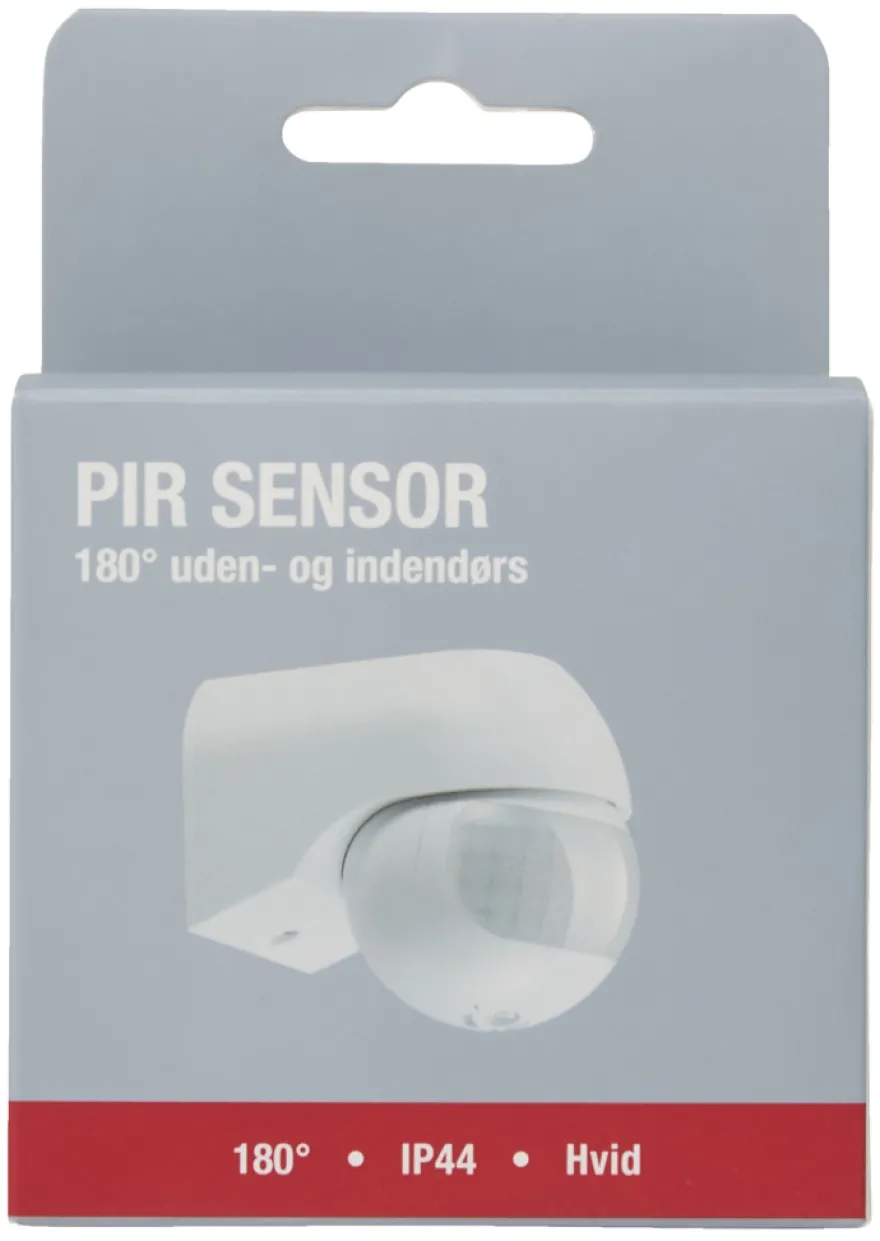 PIR-sensor 180° innendørs/utendørs hvit – Elworks