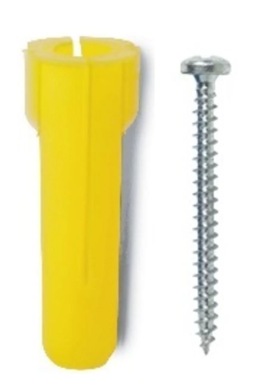 Plastplugg inkl. skrue 5,5 x 25 mm