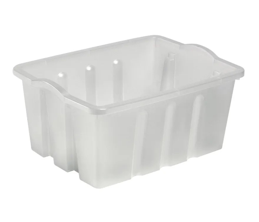 Plast1 stablekasse klar/grå - StackBox 13