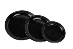 Pottefat blank svart Ø21 cm